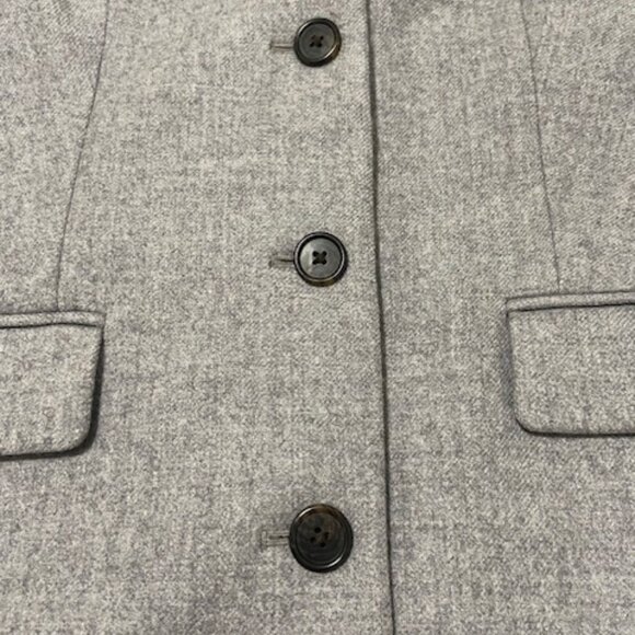 J.Crew Regent Topcoat Coat Double Serge Wool Light Heather Gray Size 10 - Picture 7 of 16